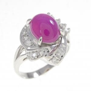 クレサンベール 合成スタールビー リング 2.14CT