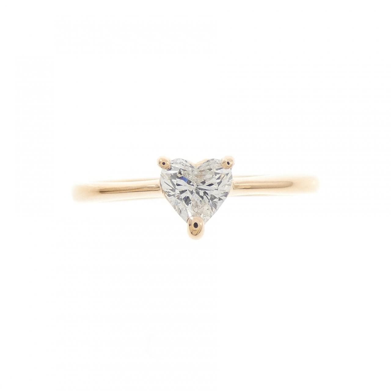 K18PG ハート ダイヤモンド リング 0.33CT