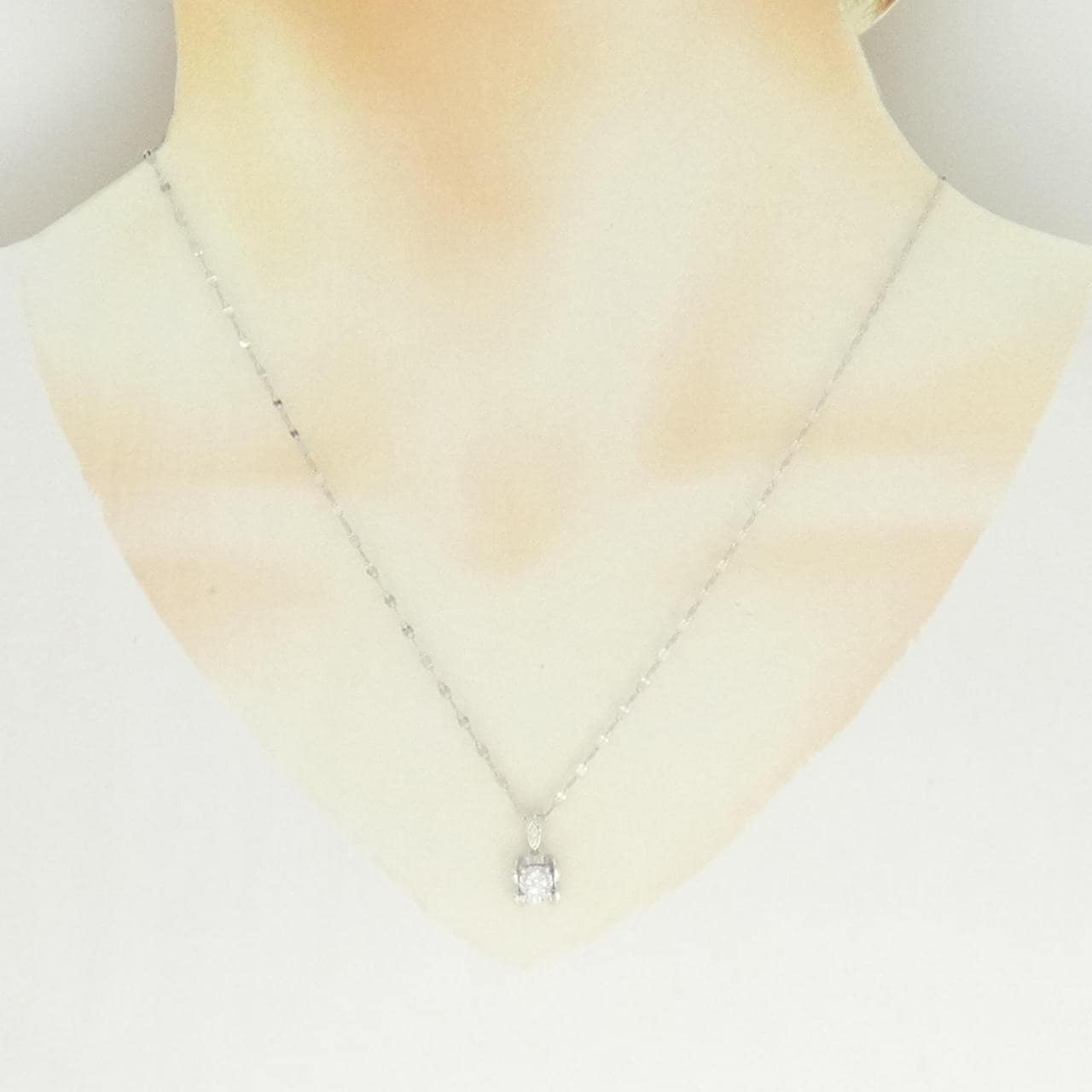 750WG ダイヤモンド ネックレス 0.13CT