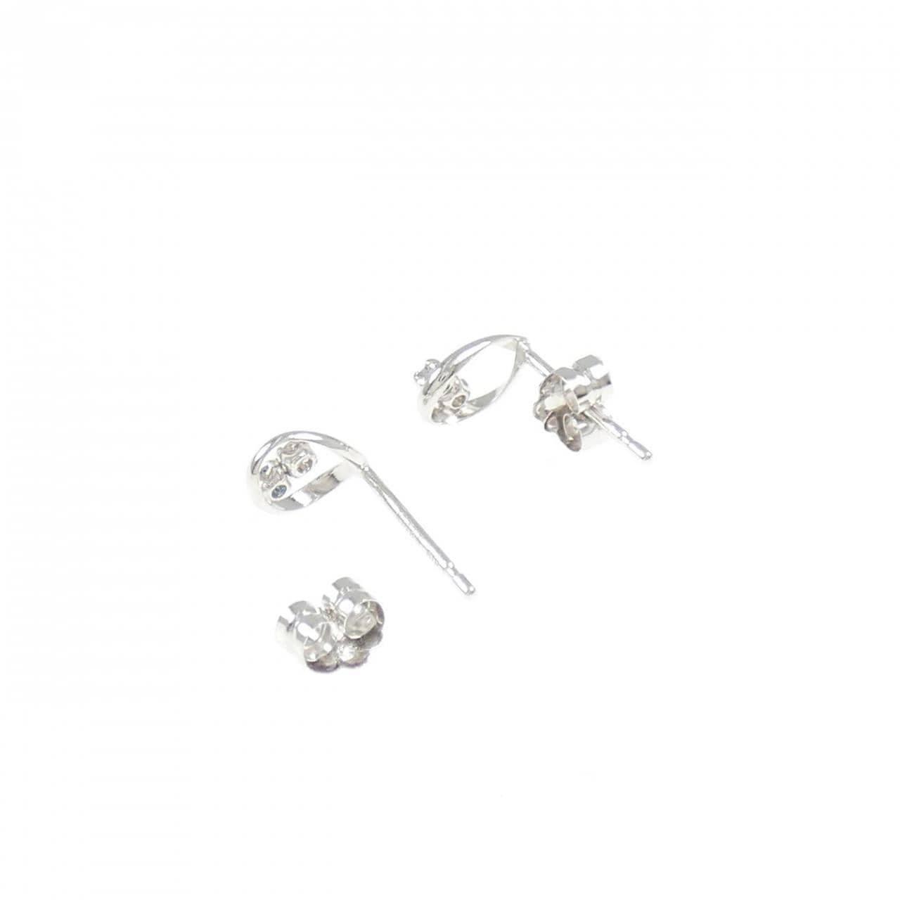 K14WG/K10WG ダイヤモンド ピアス 0.04CT