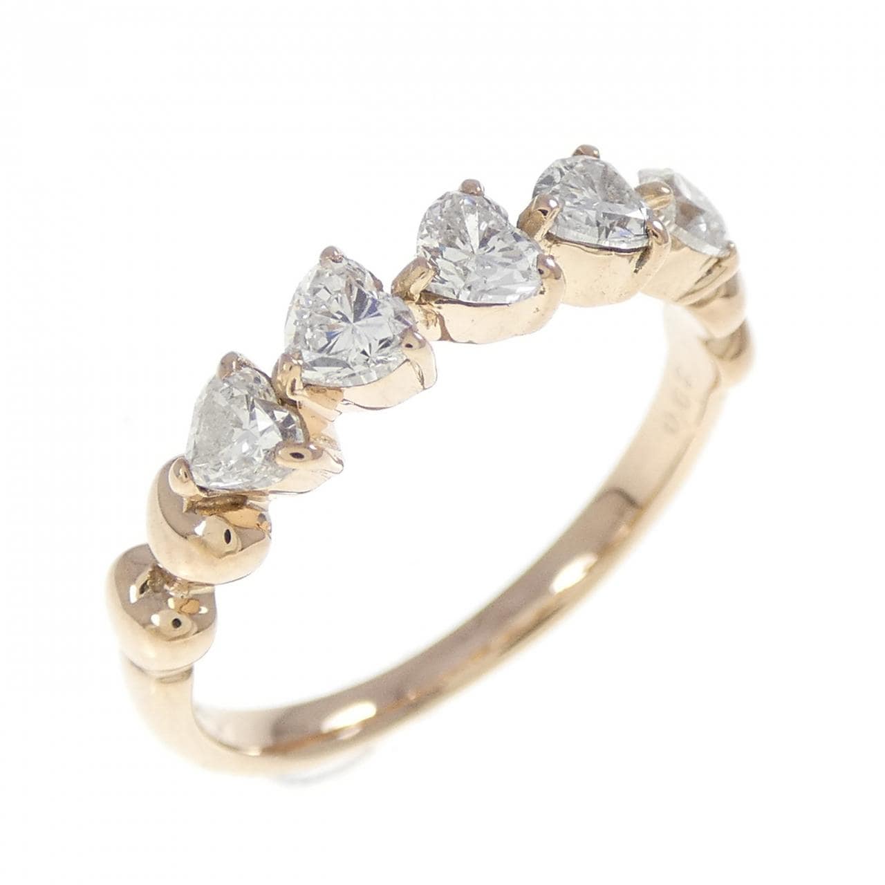 K18PG ハート ダイヤモンド リング 0.62CT