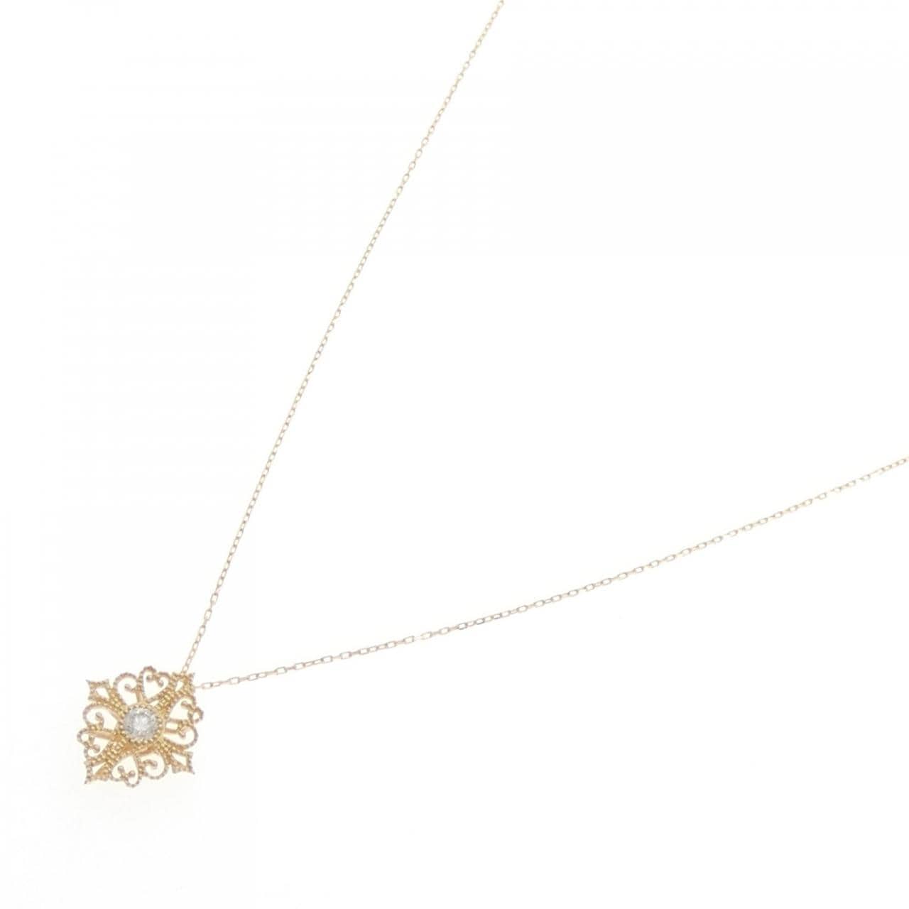 K18YG ダイヤモンド ネックレス 0.08CT