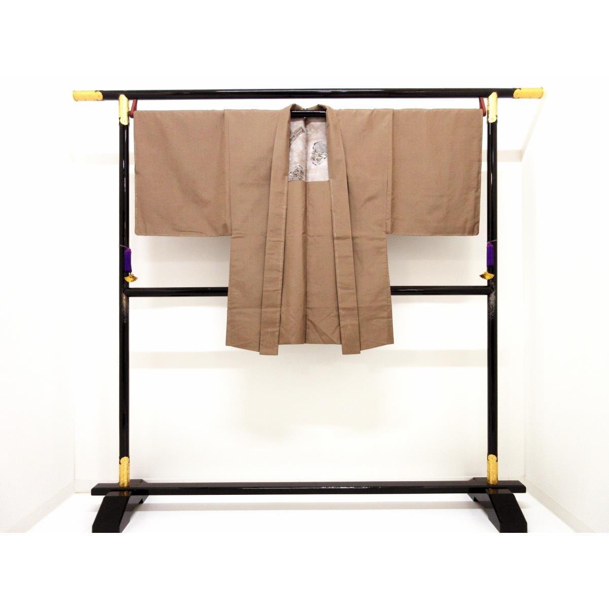 [未使用品] 男士春亚纺和服和短外罩 2 件套