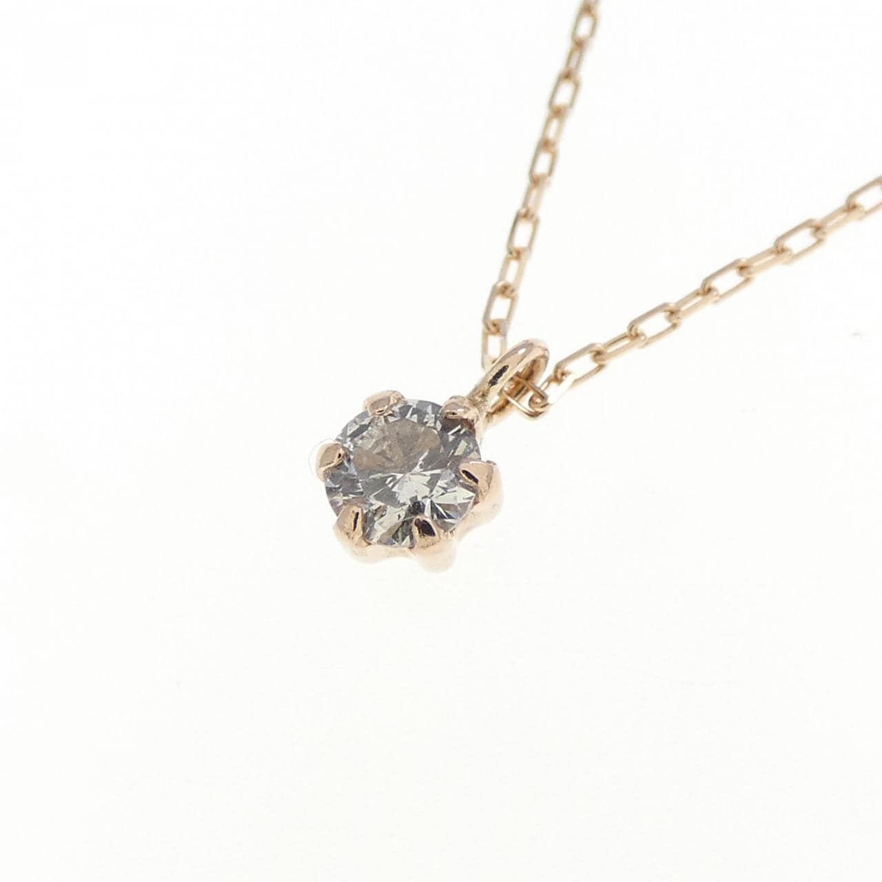 K18PG/K10PG ダイヤモンド ネックレス 0.08CT
