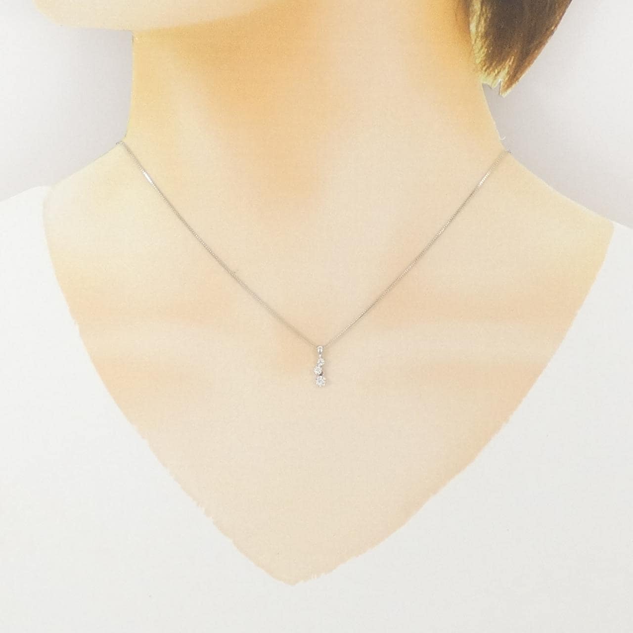 PT950/PT850 ダイヤモンド ネックレス 0.06CT