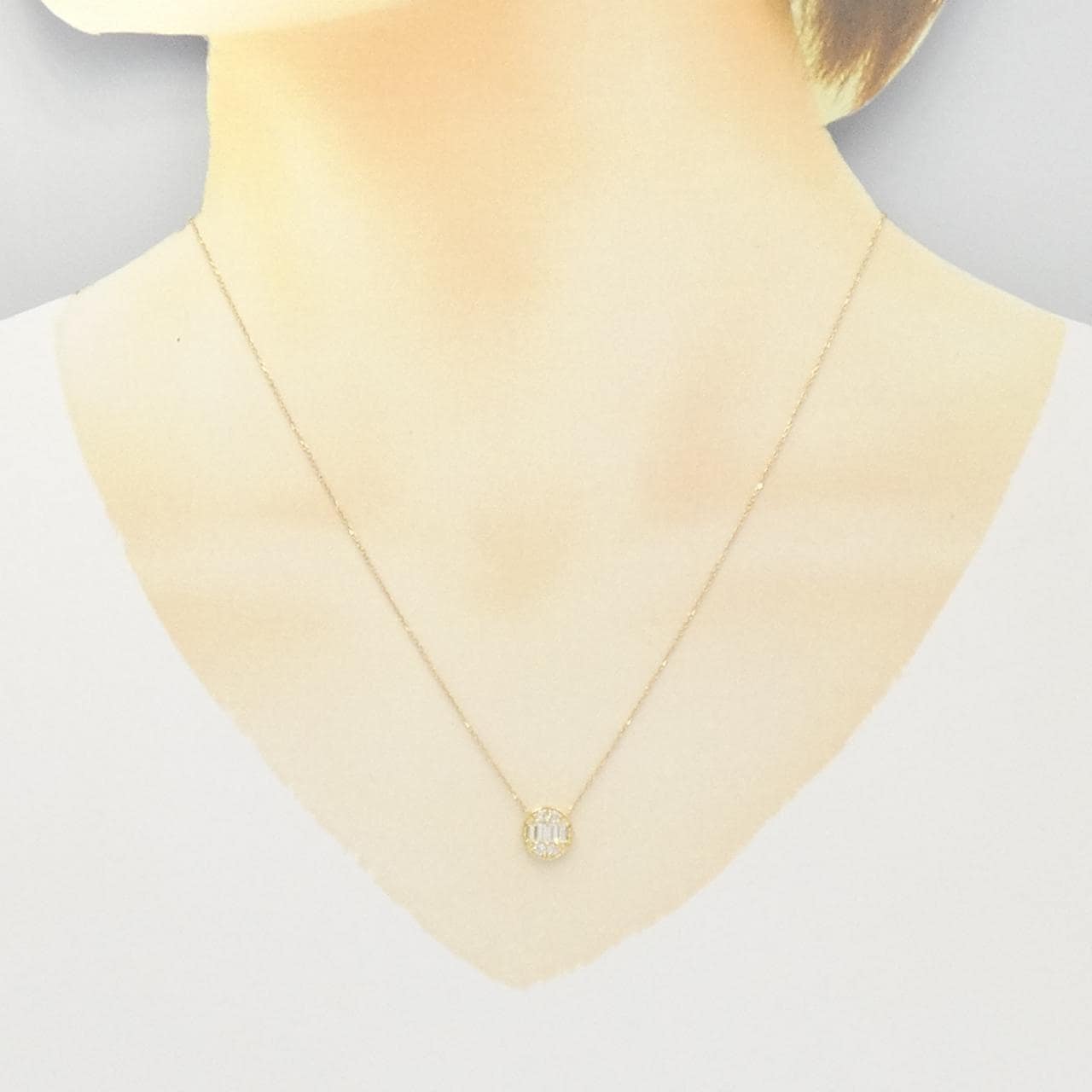 【新品】K18YG ダイヤモンド ネックレス 0.30CT