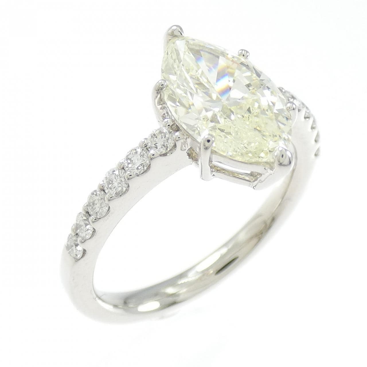 【リメイク】PT900 ダイヤモンド リング 2.079CT M VS2 マーキスカット