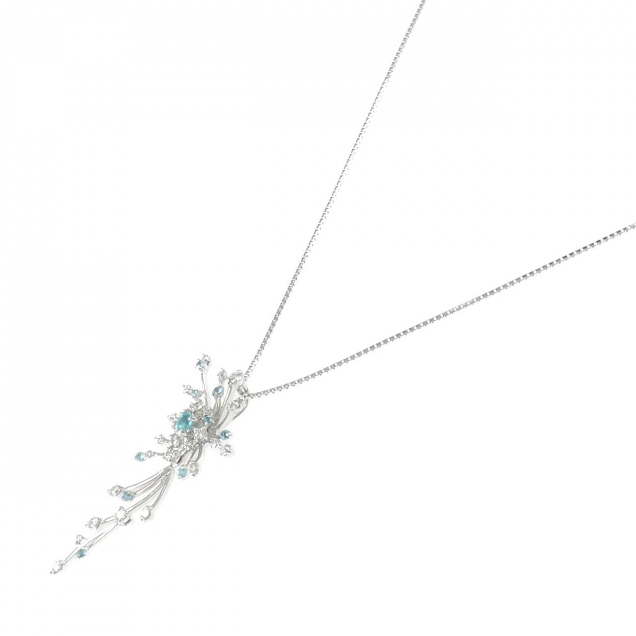 K18WG トルマリン ネックレス 0.38CT