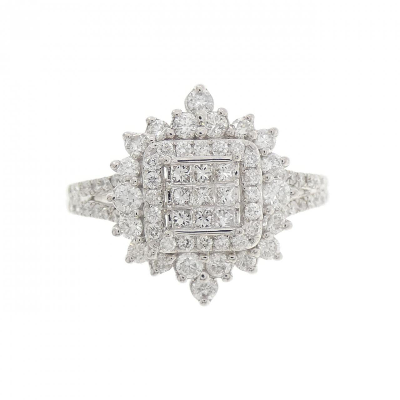 K18WG ダイヤモンド リング 1.00CT