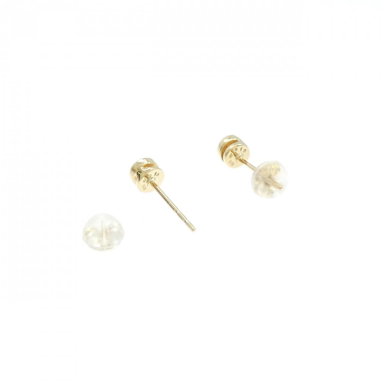 K18YG ソリティア ダイヤモンド ピアス 0.20CT