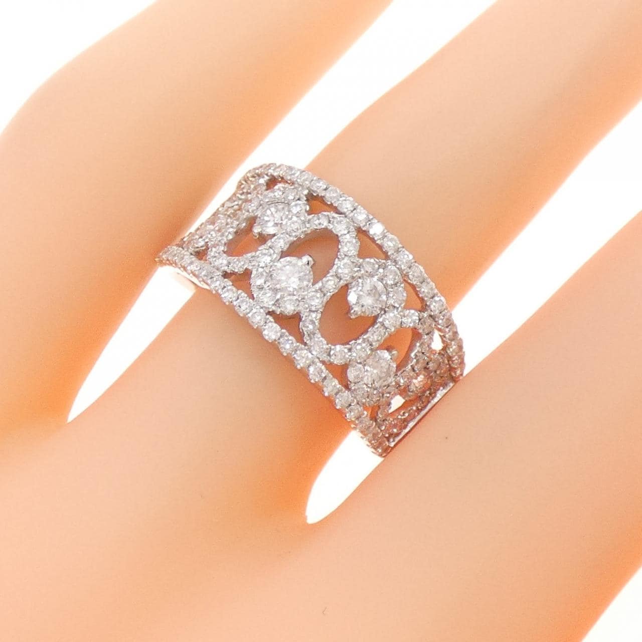 K18WG ダイヤモンド リング 1.00CT