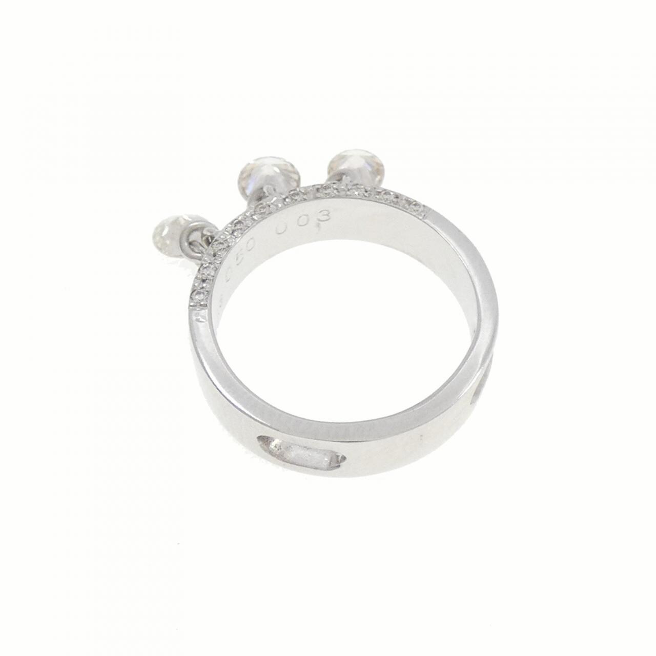 K18WG ダイヤモンド ピンキー リング 0.50CT