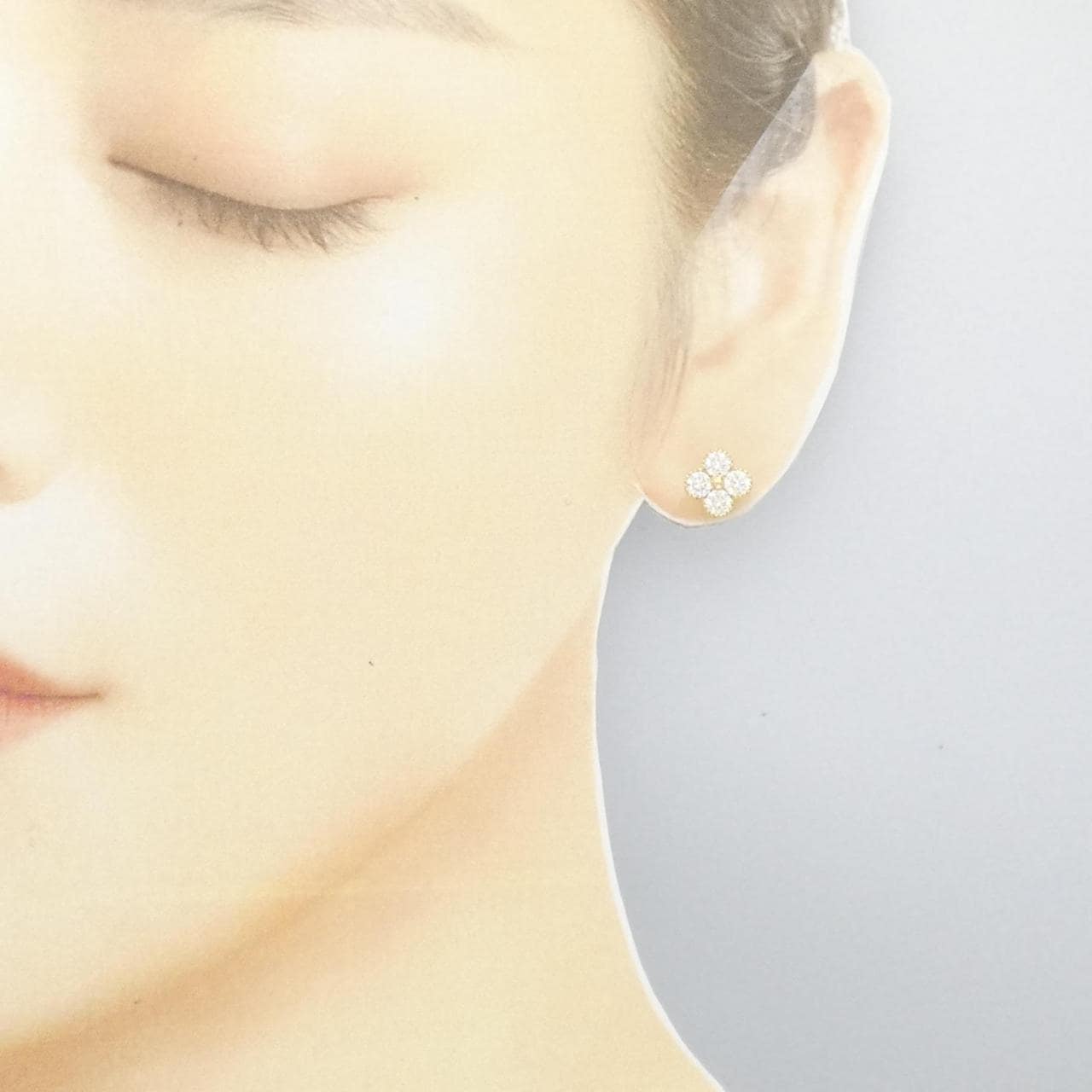 [BRAND NEW] K18YG Diamond earrings 1.151CT G VS2-SI1 EXT-VG