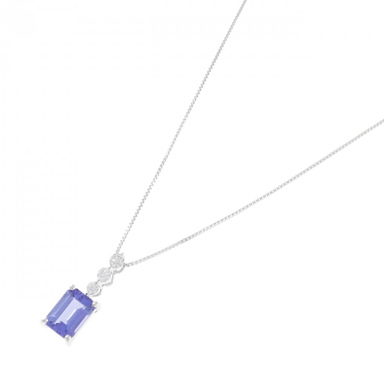 K18WG Tanzanite necklace 0.80CT