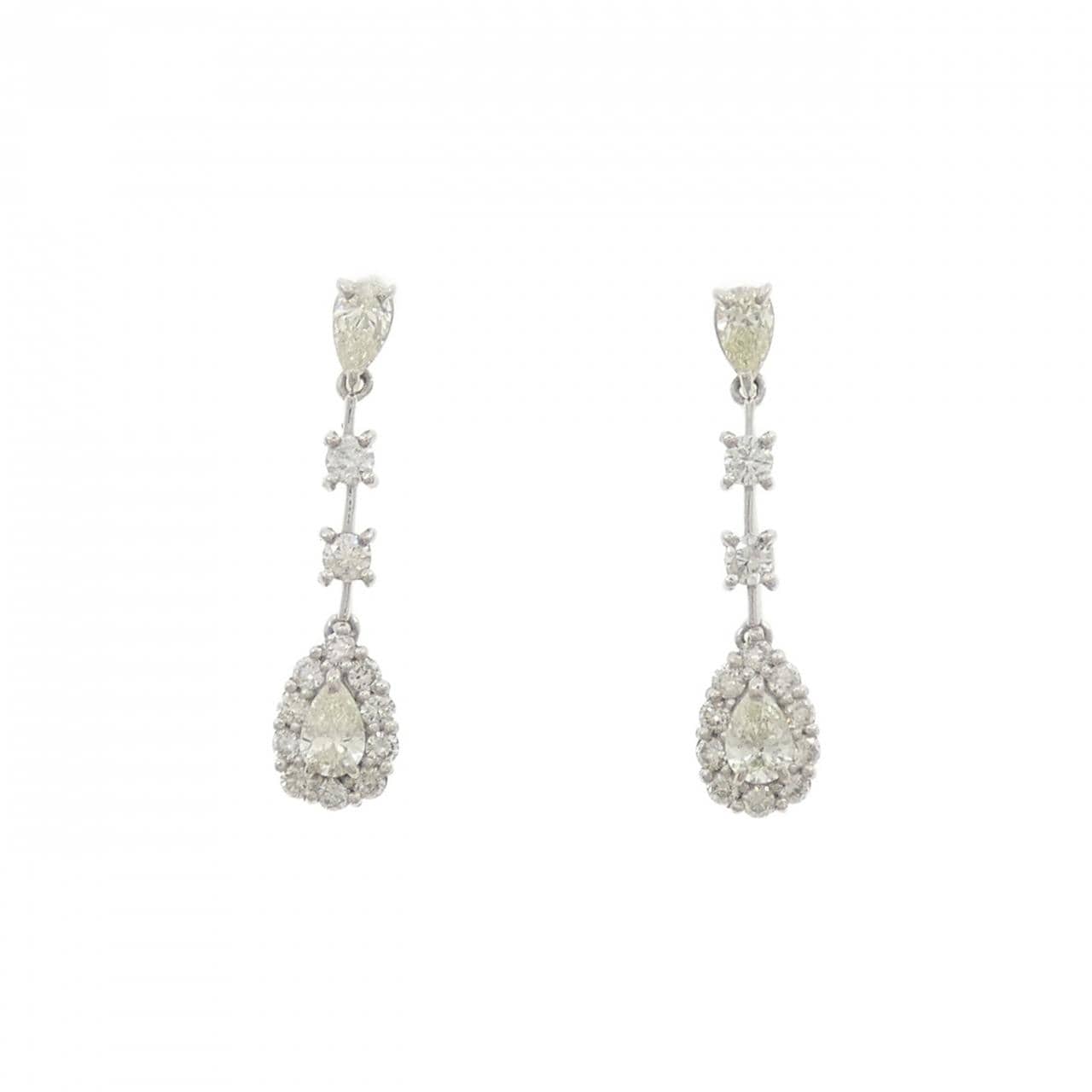 [BRAND NEW] PT900 Diamond earrings 0.60CT