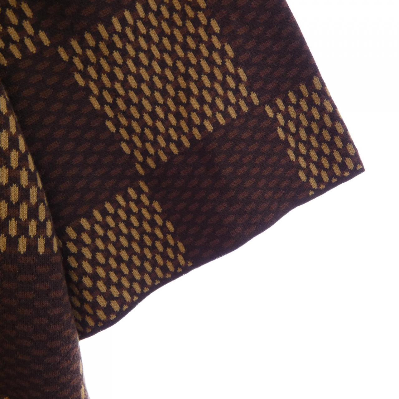 ルイヴィトン LOUIS VUITTON ショートスリーブコットンダミエクルーネックウィズストラスLVパッチ HQN63WAUR ニット