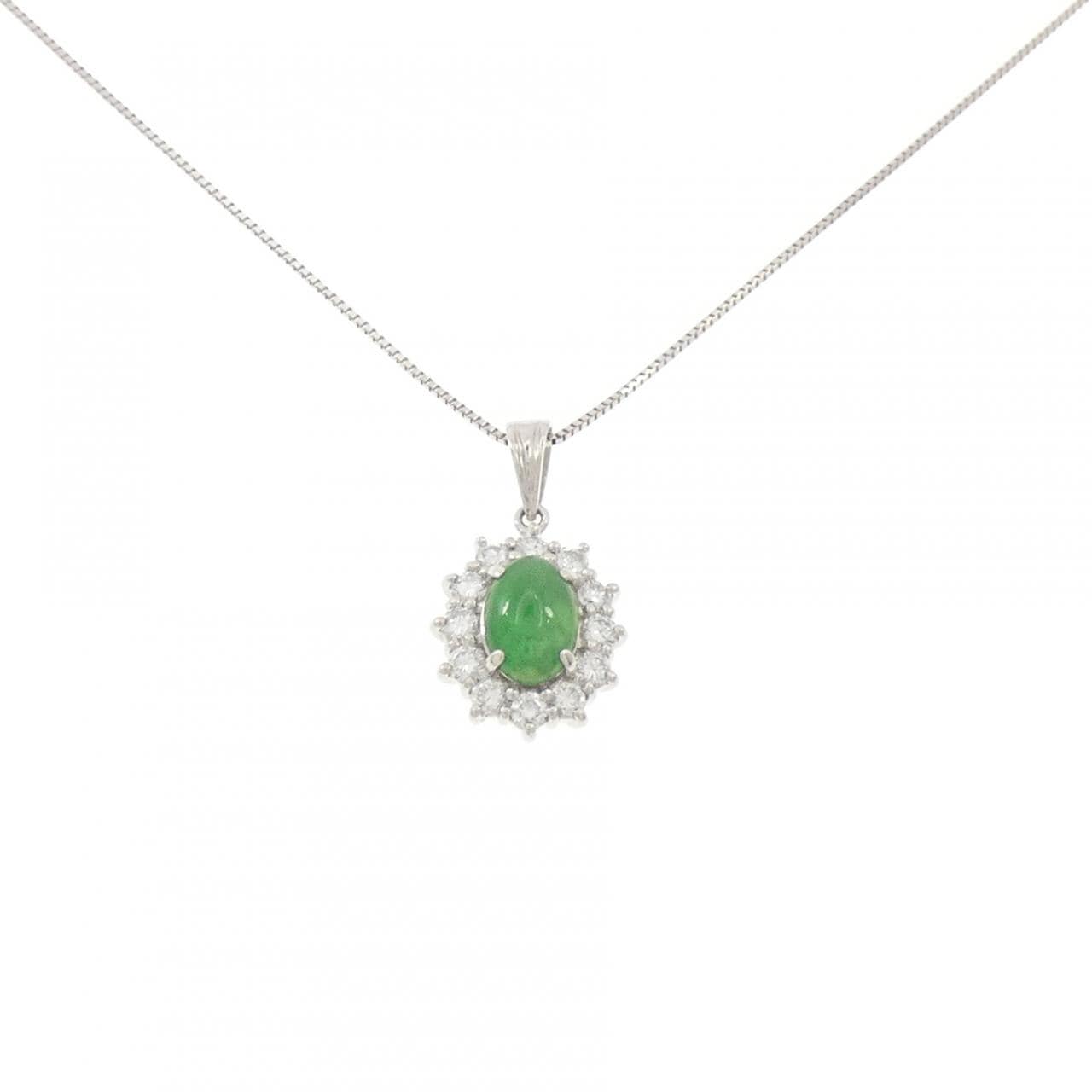 PT900/PT850 ヒスイ ネックレス 1.23CT