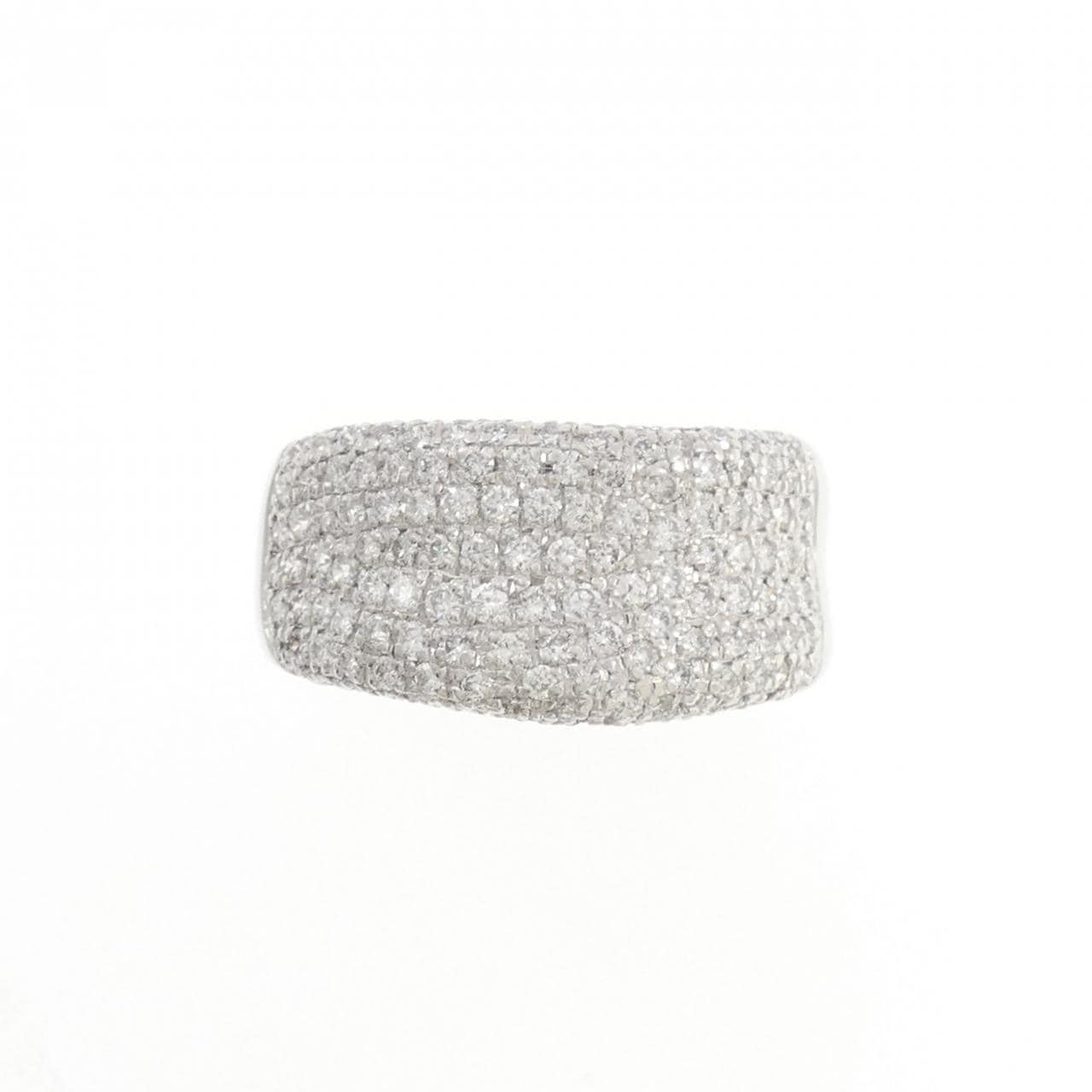 K18WG パヴェ ダイヤモンド リング 1.332CT