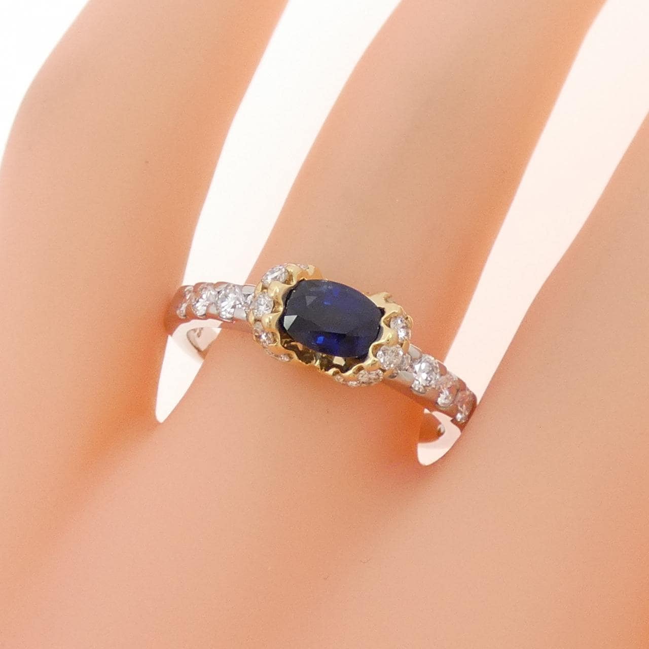 PT900/K18YG サファイヤ リング 0.76CT