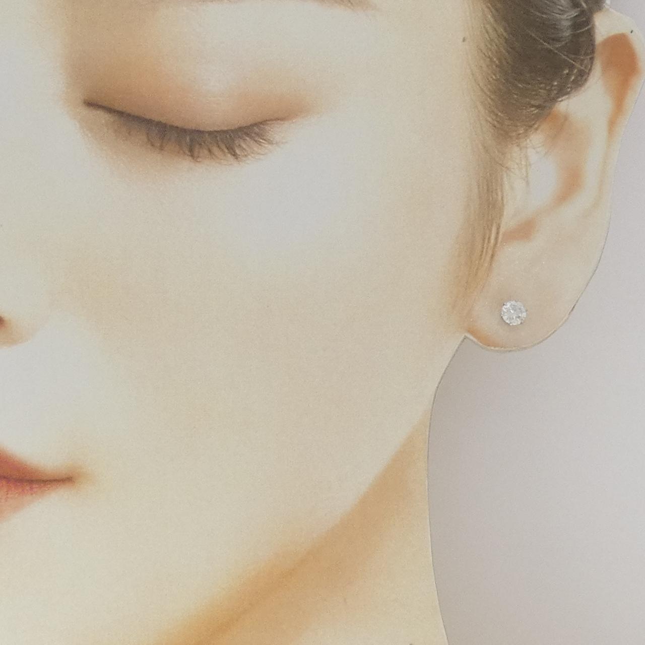 PT900 ソリティア ダイヤモンド ピアス 0.315CT 片耳
