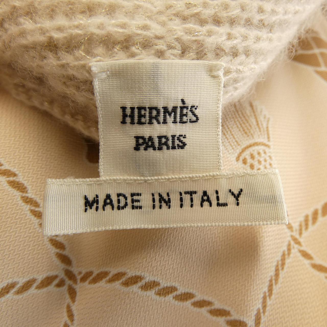 エルメス HERMES LES TAMBOURS FINESSE 3H2840D1 ツイルレーヌ ロングカーディガン