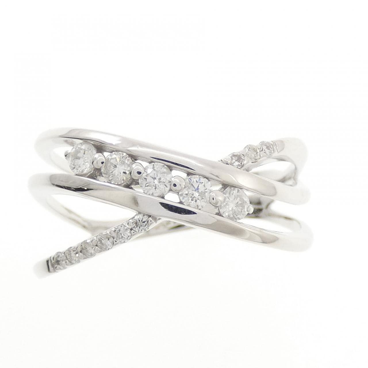 K18WG ダイヤモンド リング 0.45CT