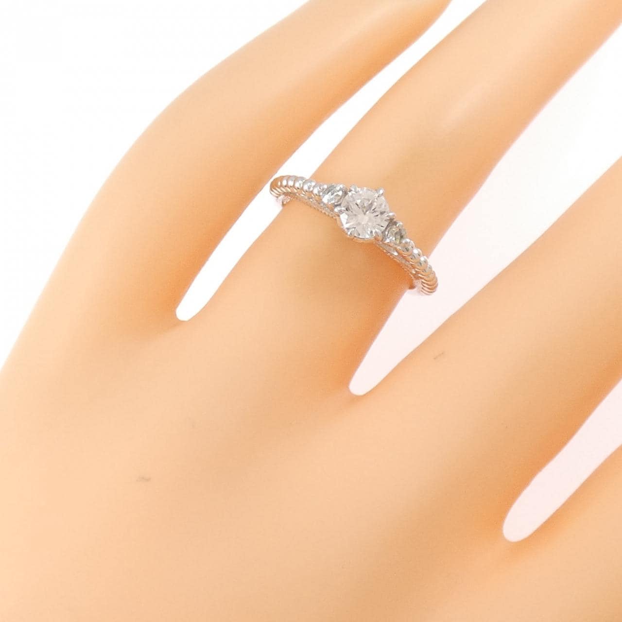 K18WG サファイヤ リング 0.40CT