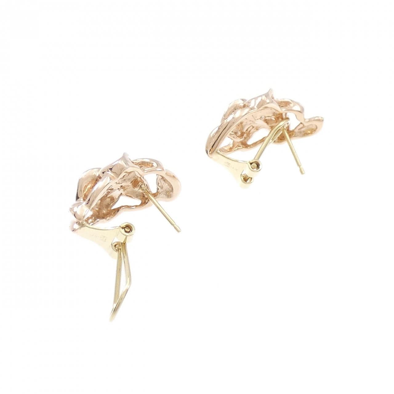 14KPG/14KYG Flower Diamond Earrings