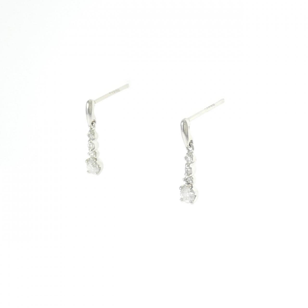 PT900 ダイヤモンド ピアス 0.20CT