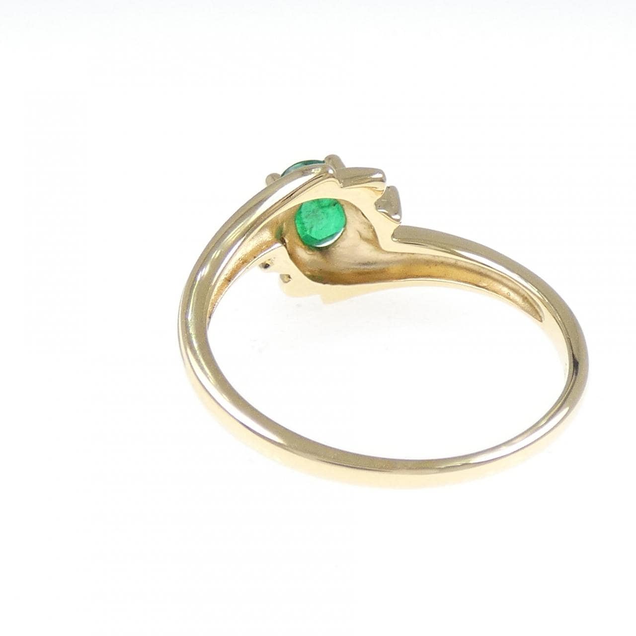 18KYG エメラルド リング