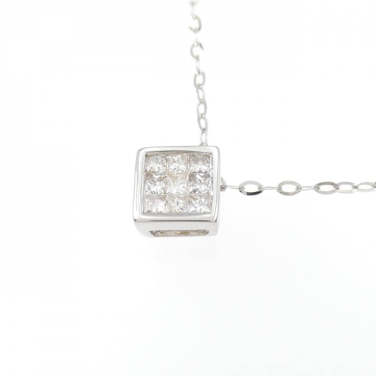 K18WG ダイヤモンド ネックレス 0.20CT