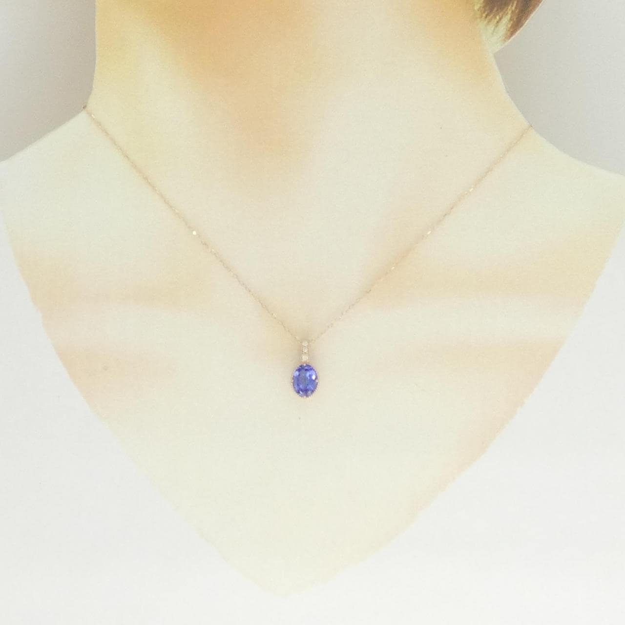 K18PG タンザナイト ネックレス 1.36CT