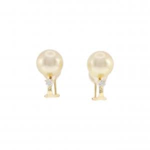 K18YG 白蝶パール ピアス 11.1mm