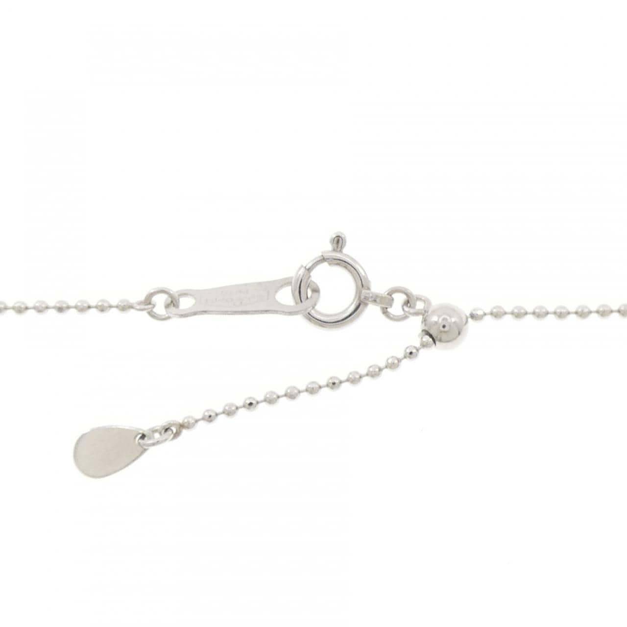PT900/PT850 フラワー ダイヤモンド ネックレス 0.03CT