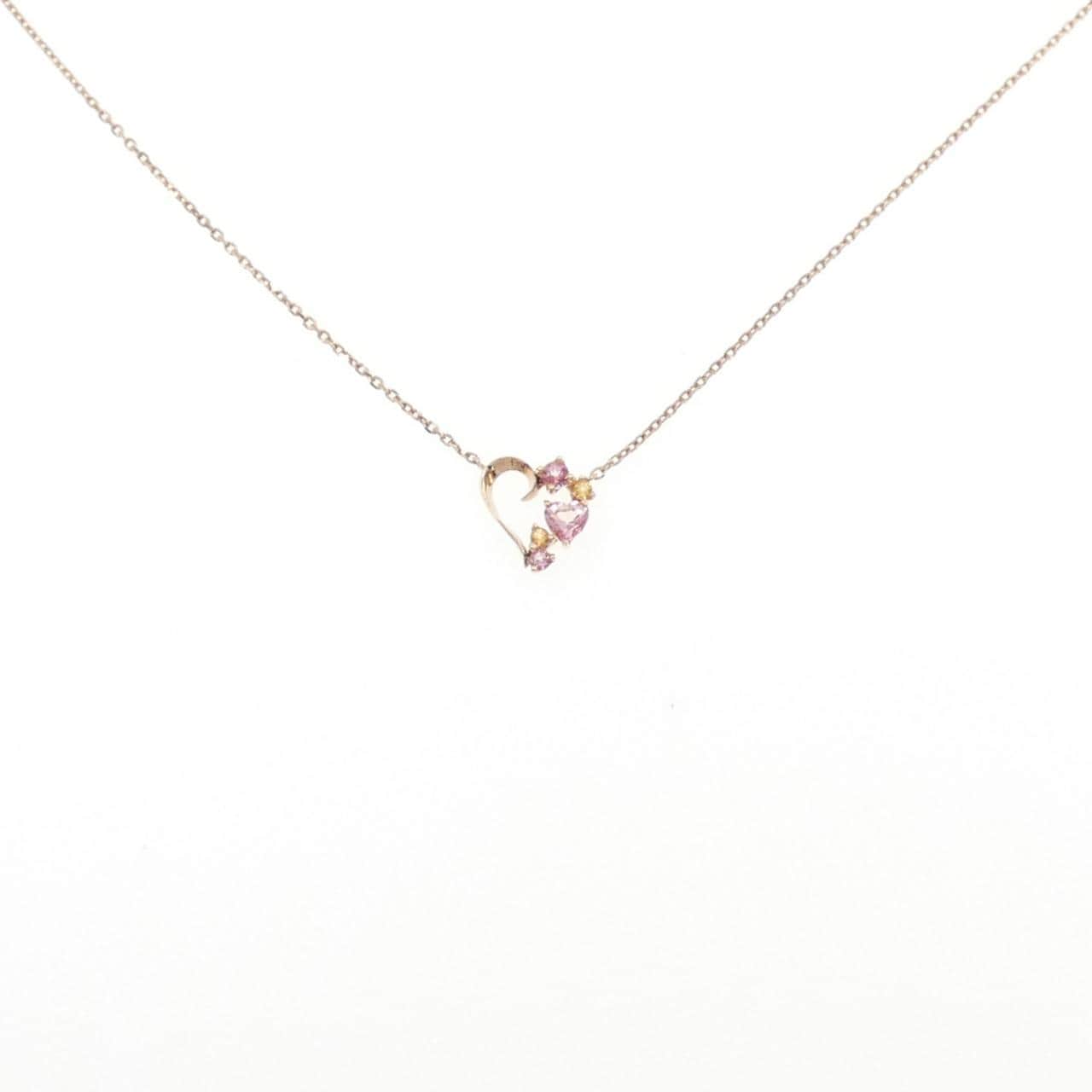 K10PG ハート トパーズ ネックレス