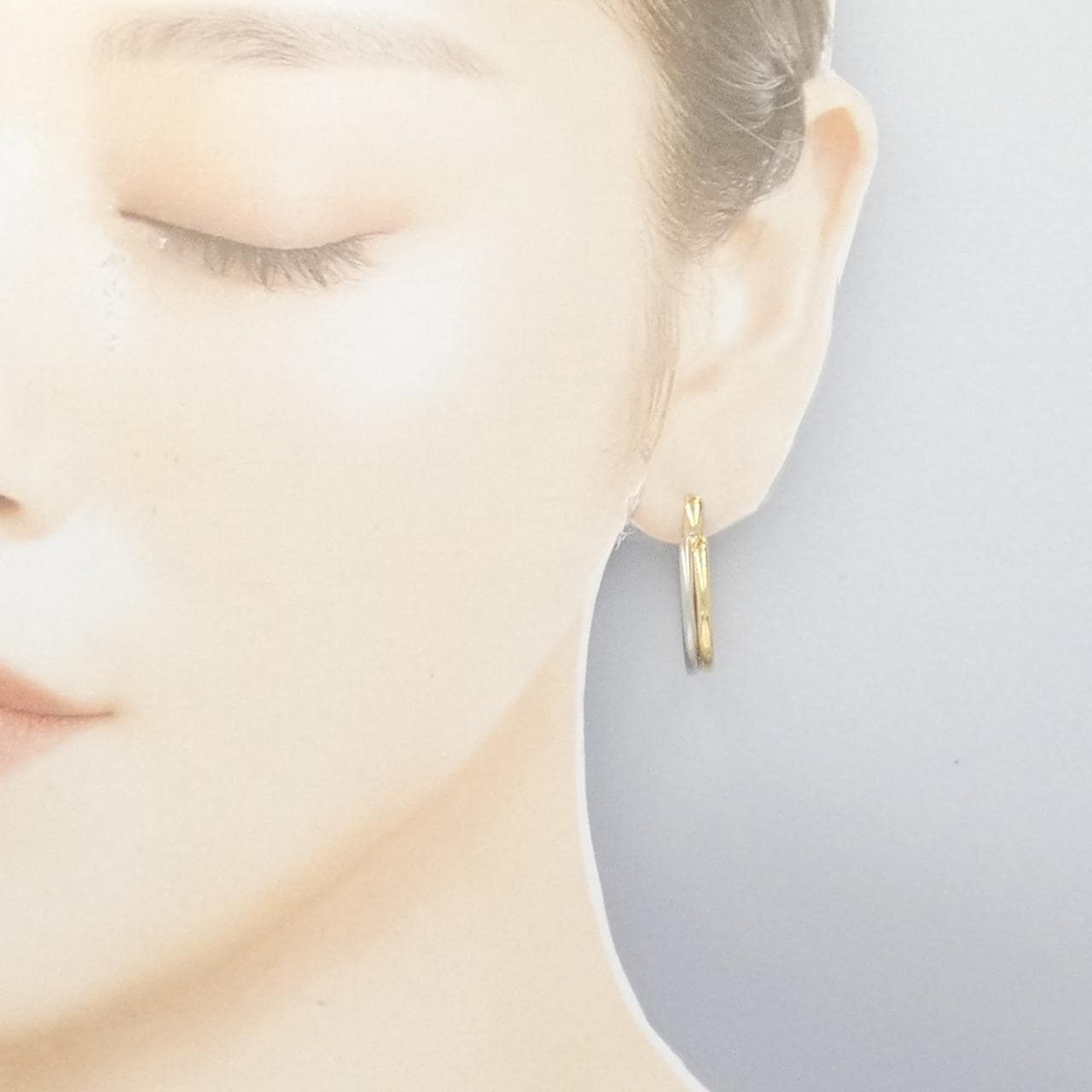 K18YG/PT900 earrings