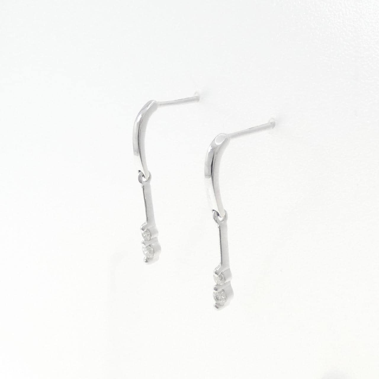 K18WG ダイヤモンド ピアス 0.10CT