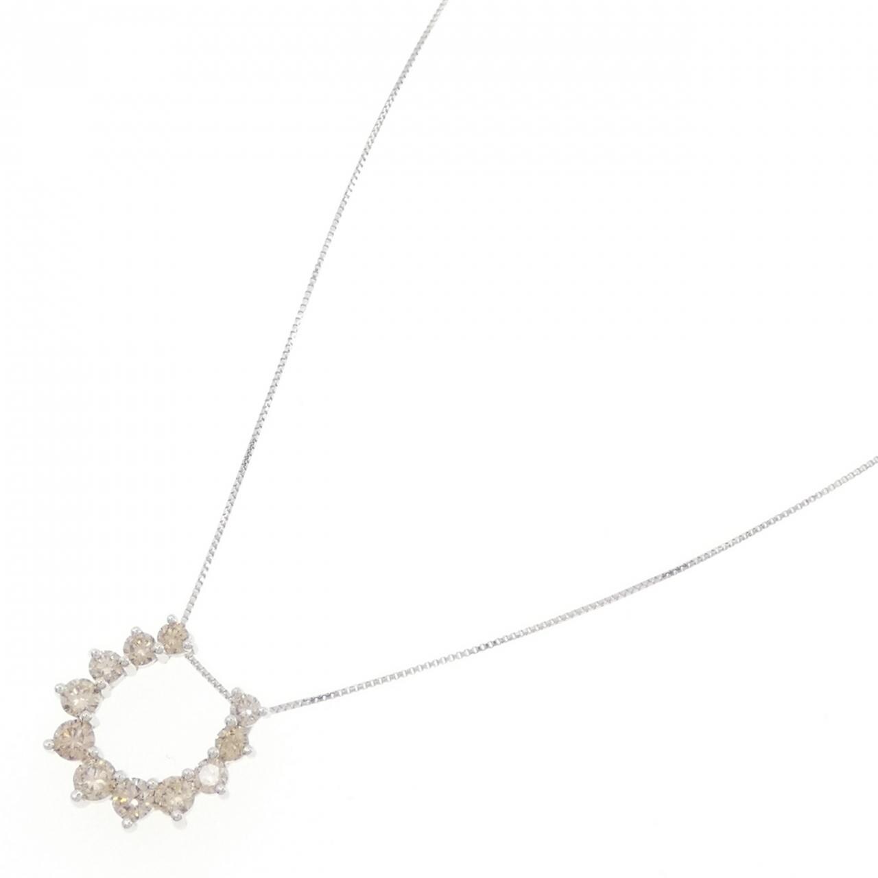 K18WG ダイヤモンド ネックレス 1.00CT