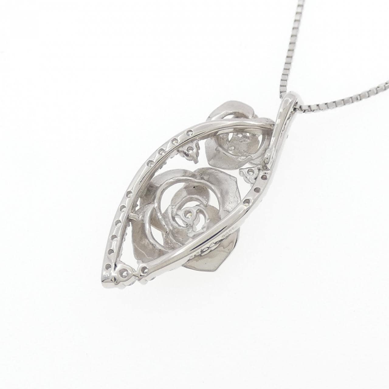 PT900/PT850 ローズ ダイヤモンド ネックレス 0.22CT