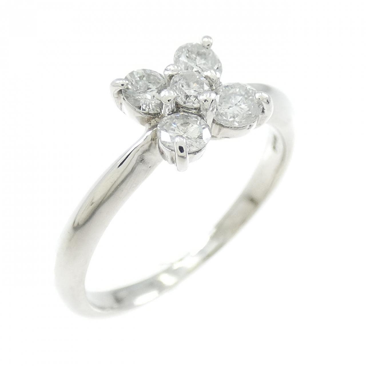 PT900 フラワー ダイヤモンド リング 0.46CT
