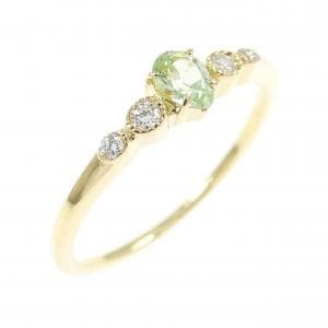 K18YG グリーンガーネット リング