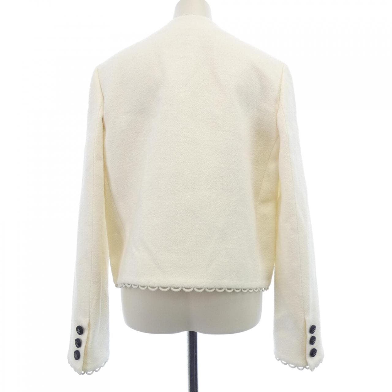 クリスチャンディオール CHRISTIAN DIOR CDホーンボタン 411V57P1571 ノーカラージャケット