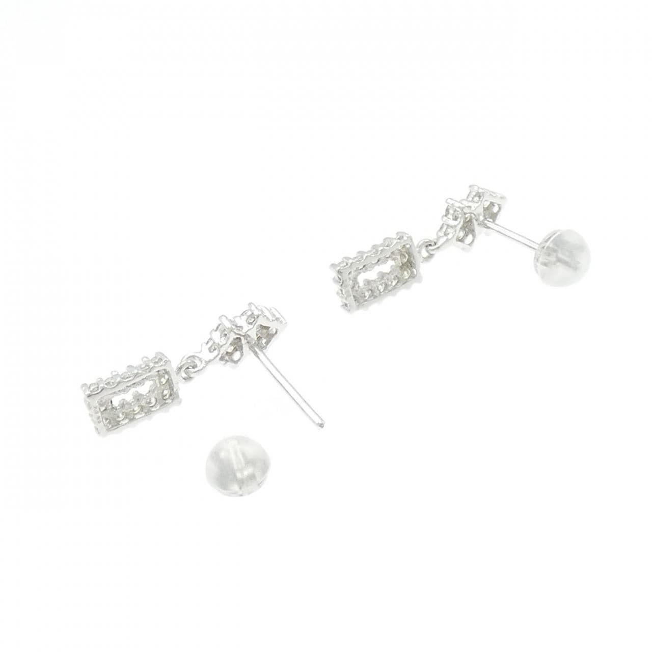 K18WG ダイヤモンド ピアス