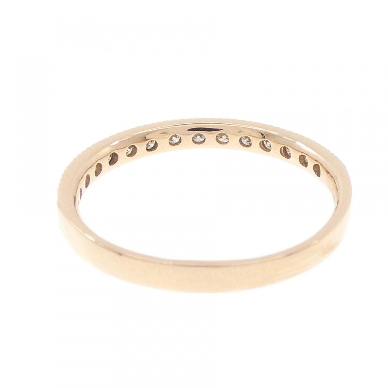 K18PG ハーフエタニティ ダイヤモンド リング 0.2CT