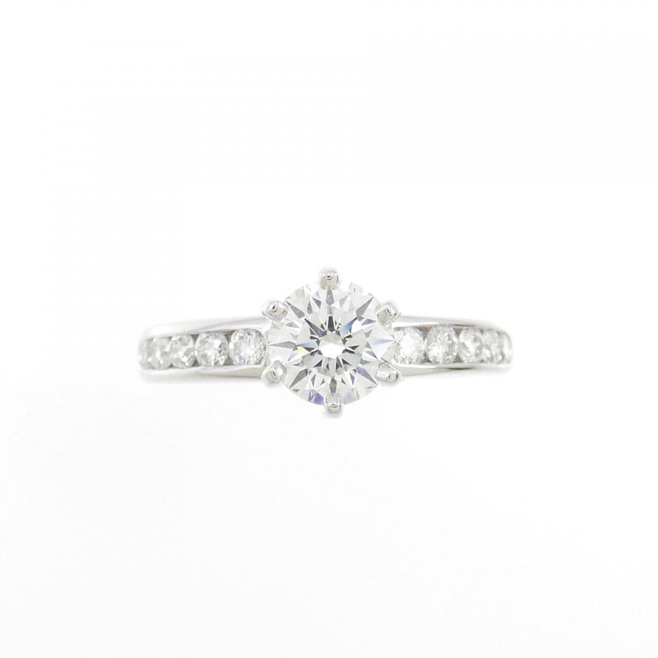 TIFFANY Solitaire Channel Setting Ring 0.72CT