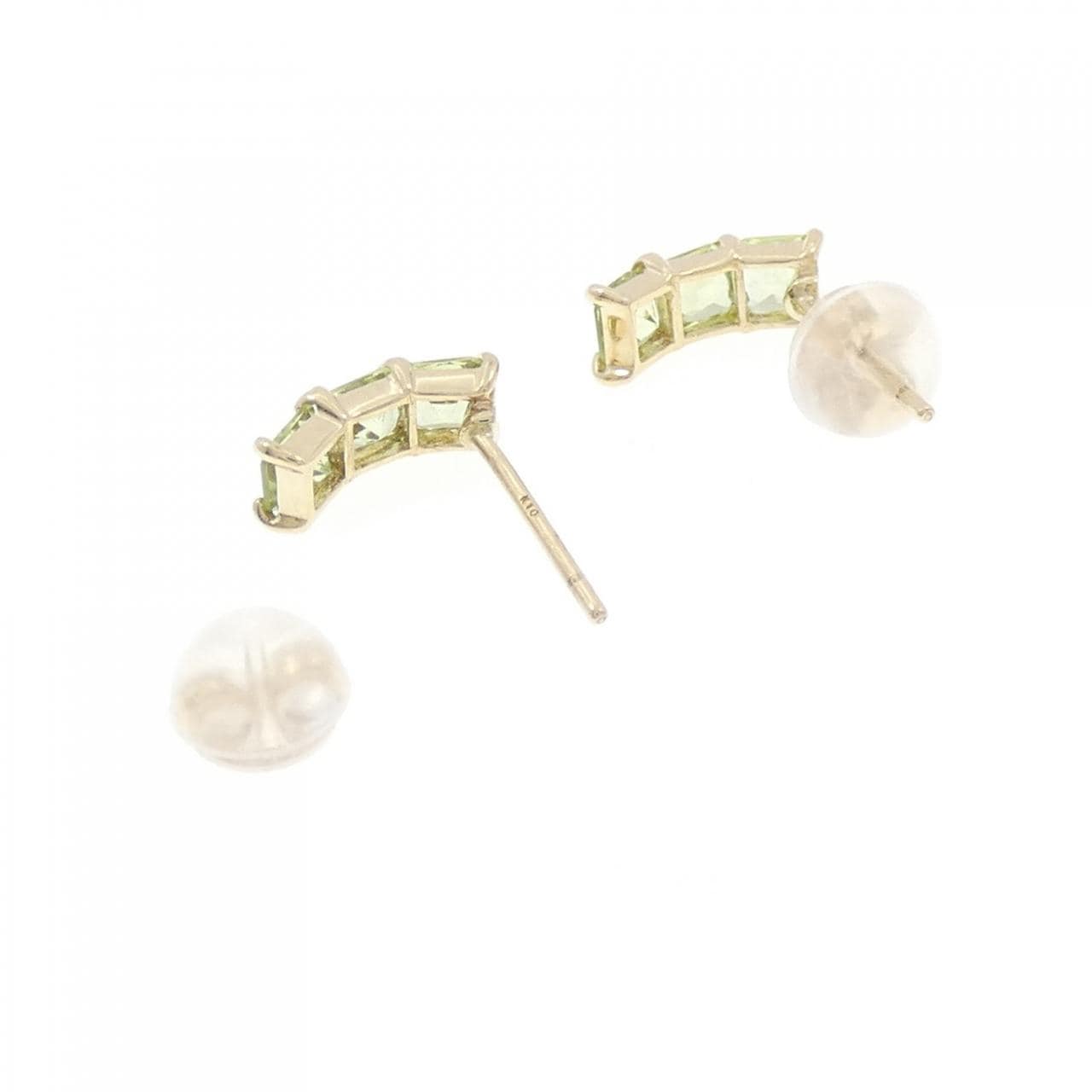 K10YG ペリドット ピアス