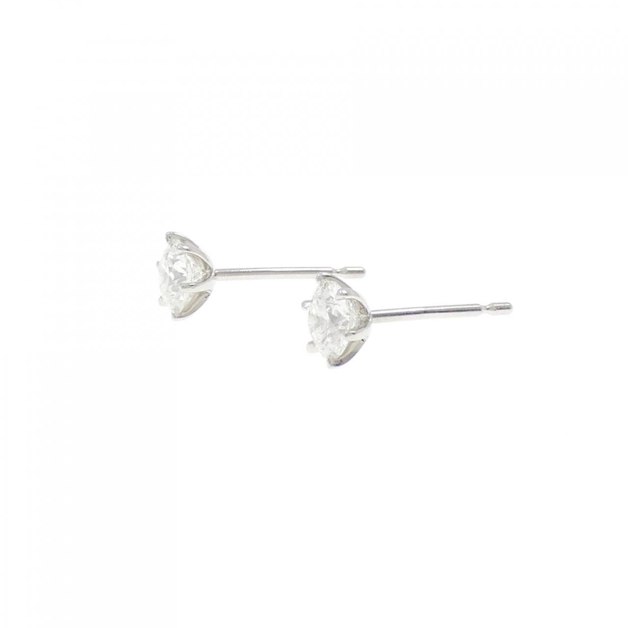 【リメイク】PT900/ST ダイヤモンド ピアス 0.343CT 0.355CT E-F SI1 EXT H&C