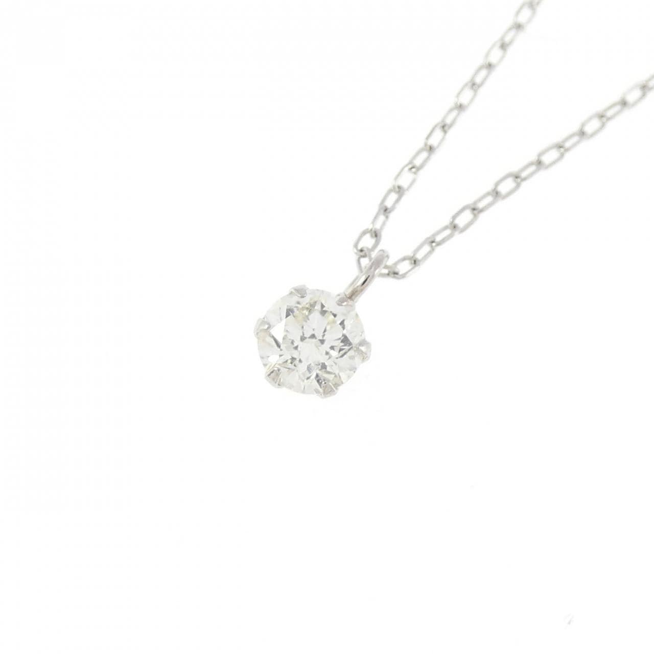 PT900/PT850 ソリティア ダイヤモンド ネックレス 0.20CT