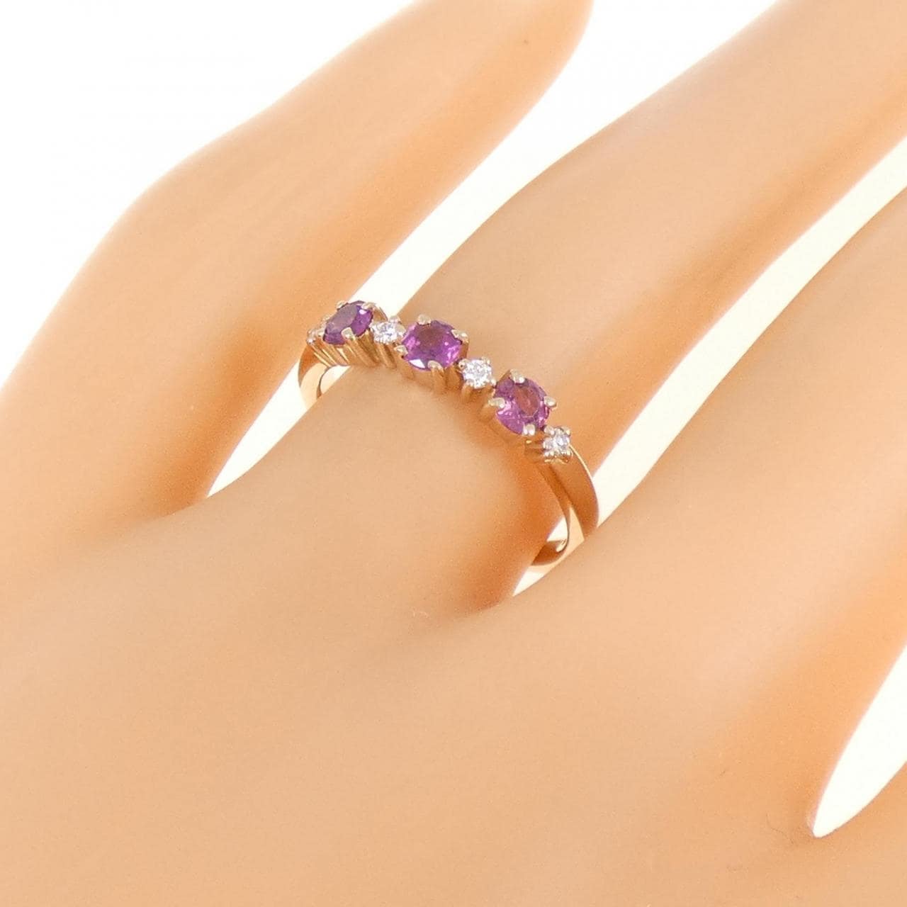 K18PG ガーネット リング