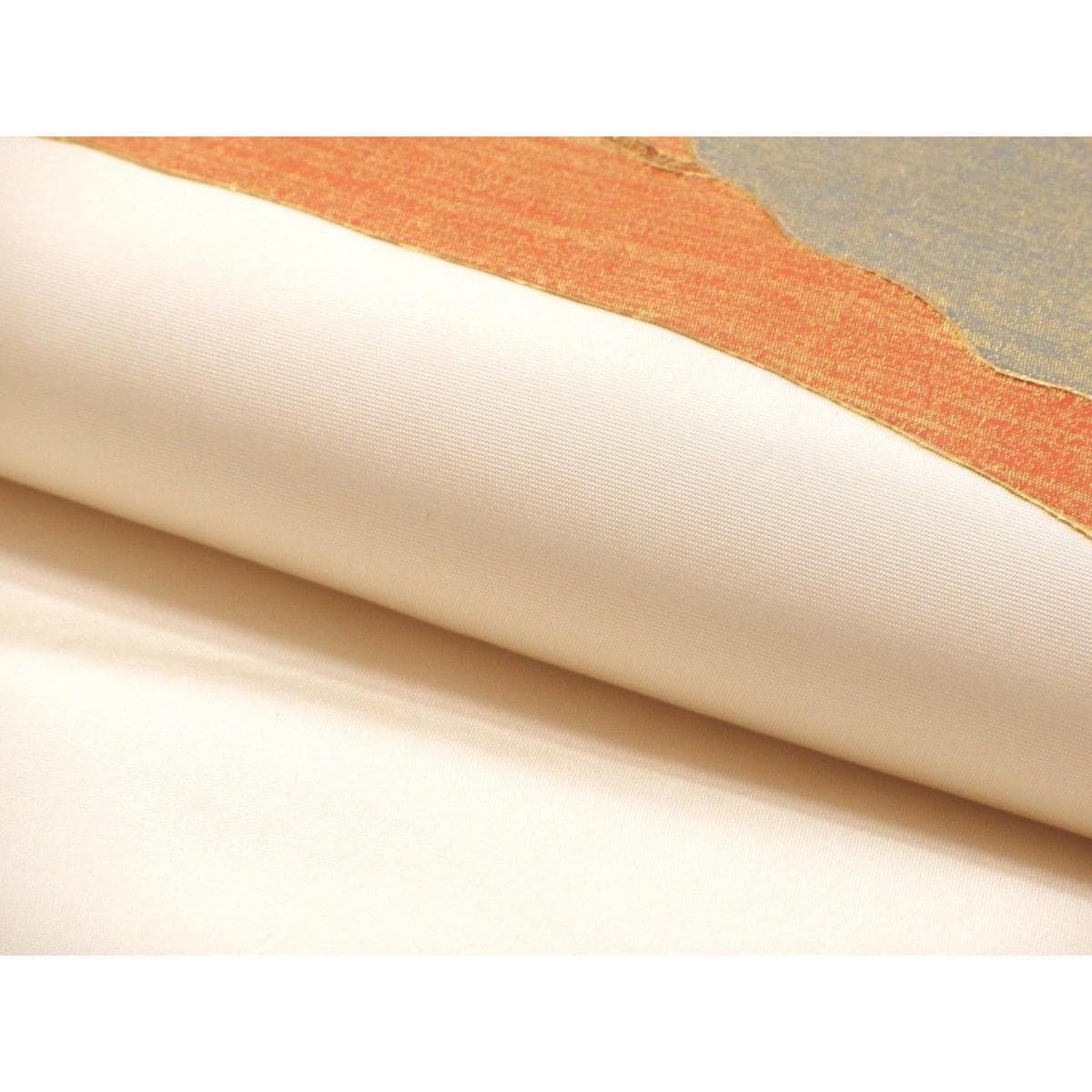 名古屋帯　塩瀬染帯　友禅金彩加工